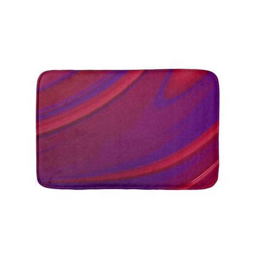 Moderne Abstracte minimalistische rode Paarse werv Badmat (Voorkant)