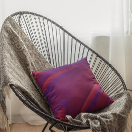 Moderne Abstracte minimalistische rode Paarse werv Kussen