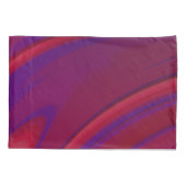 Moderne Abstracte minimalistische rode Paarse werv Kussensloop (Achterkant)