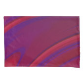 Moderne Abstracte minimalistische rode Paarse werv Kussensloop (Voorkant)