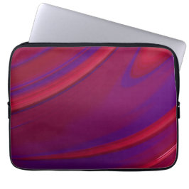 Moderne Abstracte minimalistische rode Paarse werv Laptop Sleeve
