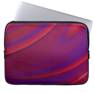 Moderne Abstracte minimalistische rode Paarse werv Laptop Sleeve