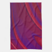 Moderne Abstracte minimalistische rode Paarse werv Theedoek (Verticaal)