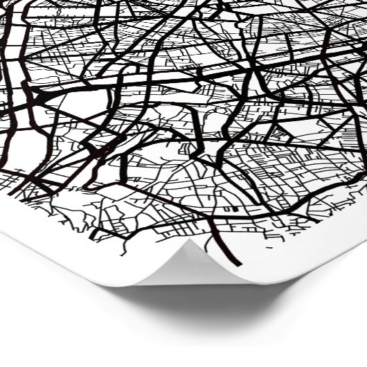 Moderne abstracte, minimalistische stadsplanning i poster (Hoek)