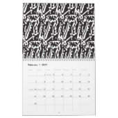 Moderne Abstracte Minimalistische Wandkalender Kalender (Feb 2027)