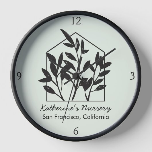 Moderne Abstracte minimalistische zwarte kamerplan (Voorkant)