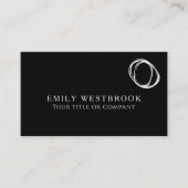Moderne Abstracte minimalistische zwarte Professio Visitekaartje (Voorkant)