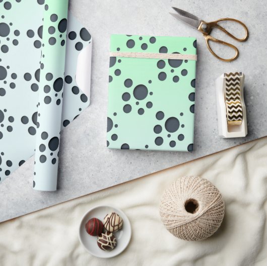Moderne Abstracte Mintgroene Papierknip Patroon Cadeaupapier (Crafts)