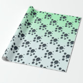 Moderne Abstracte Mintgroene Papierknip Patroon Cadeaupapier (Uitgerold)
