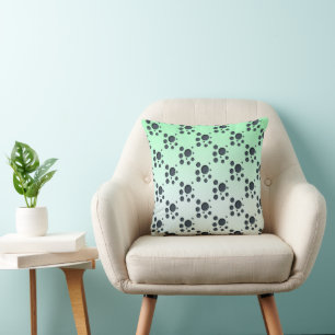 Moderne Abstracte Mintgroene Papierknip Patroon Kussen
