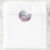 Moderne abstracte moderne script bedankt ronde sticker (Tas)