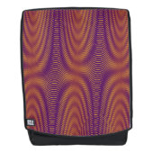 Moderne Abstracte Moiré Effect Paars Gold Fun Cool Rugtassen (Voorkant)