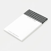 Moderne Abstracte Monochrome Zwart en Wit Diamant Post-it® Notes (Schuin)