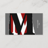 Moderne Abstracte Monogram Business/Networking Car Visitekaartje (Voorkant)