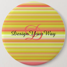 Moderne abstracte  monogram initiaal ronde button 6,0 cm