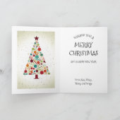 Moderne Abstracte mooie kerstboom familie Kaart (Binnen)