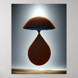 Moderne Abstracte, mooie surrealistische paraplu-b Poster