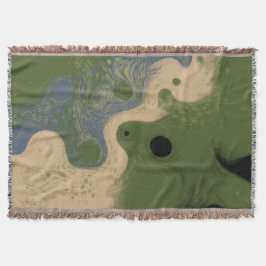 Moderne Abstracte Mosachtige Topografie Deken