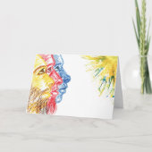 Moderne Abstracte Multiculturele Drie Koningen Feestdagen Kaart (Voorkant)