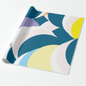 Moderne Abstracte Multikleur Pop Art Cadeaupapier (Uitgerold)