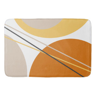 Moderne Abstracte Mustard Rust Brown uit de midden Badmat
