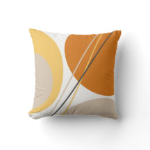 Moderne Abstracte Mustard Rust Brown uit de midden