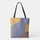 Moderne Abstracte Natuur-geïnspireerde Canvas tas (Achterkant)