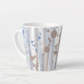 Moderne Abstracte Natuur Kunstpenseelstreken Latte Mok (Linkerhoek)