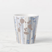 Moderne Abstracte Natuur Kunstpenseelstreken Latte Mok (Voorkant)