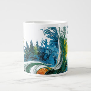 Moderne Abstracte Natuur Vormen – Specialty Jumbo Grote Koffiekop