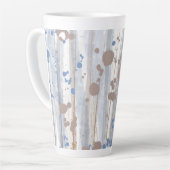Moderne Abstracte Natuurkunstpenseelstreken Latte Mok (Linkerhoek)