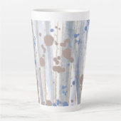 Moderne Abstracte Natuurkunstpenseelstreken Latte Mok (Voorkant)