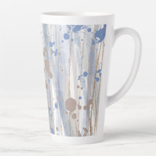 Moderne Abstracte Natuurkunstpenseelstreken Latte Mok