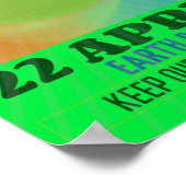 Moderne Abstracte Neon Art voor Earth Day Poster (Hoek)