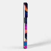 Moderne Abstracte Neon-kleurengolven Case-Mate iPhone Case (Achterkant / Rechts)