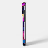Moderne Abstracte Neon-kleurengolven Case-Mate iPhone Case (Achterkant / Links)