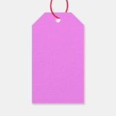 Moderne Abstracte Neon Pink Green Fractal Flowers Cadeaulabel (Achterkant)