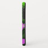 Moderne Abstracte Neon Pink Green Fractal Flowers Case-Mate iPhone Case (Achterkant/links)