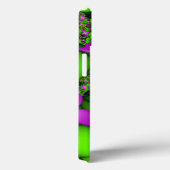 Moderne Abstracte Neon Pink Green Fractal Flowers Case-Mate iPhone Case (Achterkant / Rechts)