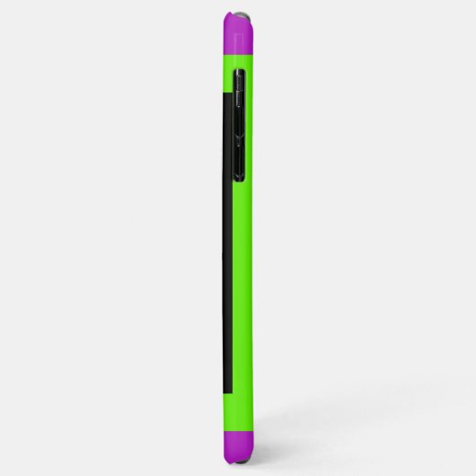 Moderne Abstracte Neon Pink Green Fractal Flowers Case-Mate iPhone Case (Achterkant/links)