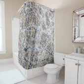 Moderne Abstracte neutraal gegoten kleuren Douchegordijn (In situ)