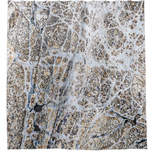 Moderne Abstracte neutraal gegoten kleuren Douchegordijn (Voorkant)