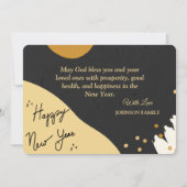 Moderne Abstracte nieuwjaren Feestdagenkaart (Voorkant)