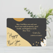 Moderne Abstracte nieuwjaren Feestdagenkaart (Staand voorkant)