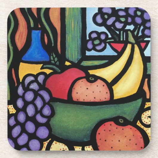 Moderne, Abstracte, nog niet-levende fruitBowl Onderzetter (Voorkant)