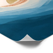 Moderne Abstracte oceaan en zonsopgang, rustige kl Poster (Hoek)
