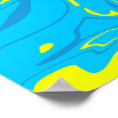 Moderne Abstracte Oceaanstromingen Poster (Hoek)