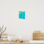 Moderne Abstracte Oceaanstromingen Poster (Keuken)