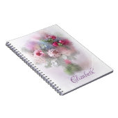 Moderne Abstracte olieverfschilderij Bloemen Sjabl Notitieboek (Rechterzijde)