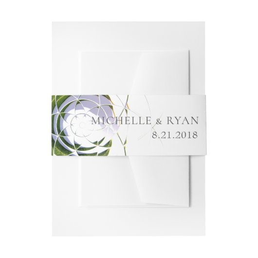 Moderne Abstracte olievlekken Groene bruiloft Uitnodigingen Wikkel (Voorkant Voorbeeld)